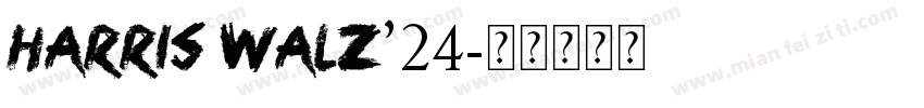 HARRIS WALZ’24字体转换